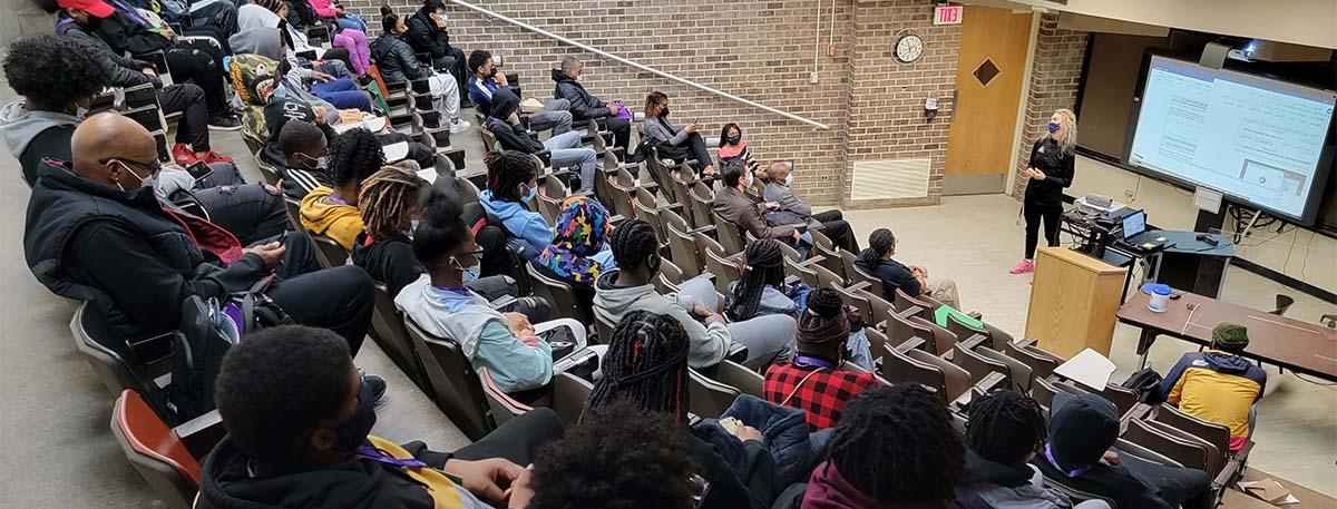 CSU classroom with students